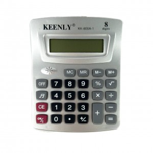 Калькулятор настільний Keenly КК-800А-1 зі звуковими ефектами сріблястий