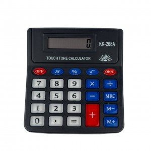 Калькулятор настільний KK-268A зі звуковими ефектами чорний