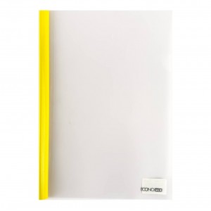 Папка з притиском А4 Economix E31211-05 зажим-планка пластик жовтий