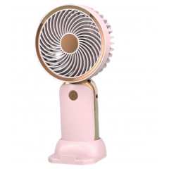 Вентилятор портативний Mini-Fan YM88152 діаметр 8 см з підставкою рожевий