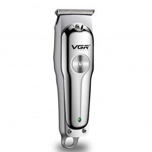 Бездротова машинка для стрижки волосся VGR V-071 USB 3 насадки сріблястий