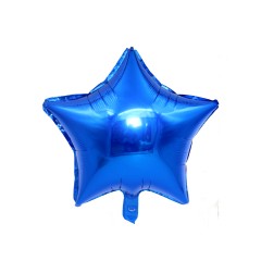 Шарик фольгированный фигурный Звезда 45 см синий