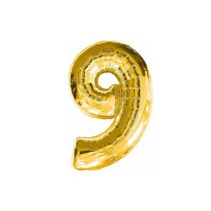 Шарик Цифра "9" (45 см) цвет золото
