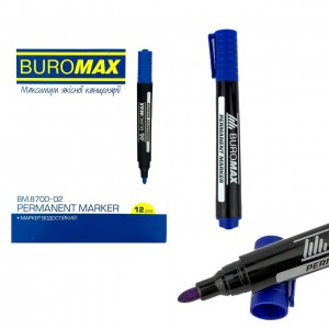 Маркер перманентний синій BUROMAX BM8700-02 Permanent 2-4 мм