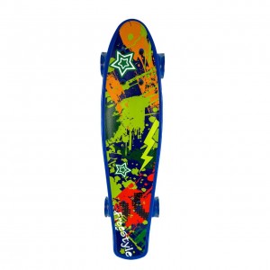 Скейтборд MS0749-1 Пенні Борд Абстракція 56 х 14.5 см до 70 кг синій