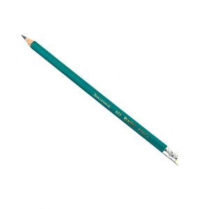 Олівець простий Walid 655 HB графітний з гумкою зелений