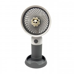 Вентилятор портативний Mini-Fan YM88154 діаметр 8.5 з підставкою білий з сірим