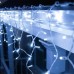 Світлодіодна гірлянда-бахрома білий дріт 3 м Euro Led 120 LED білий