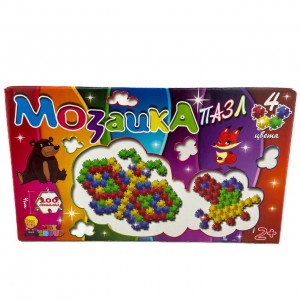 Іграшка Мозаїка-пазл МГ089 пластик 100 деталей різнобарвний
