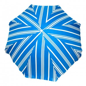 Пляжна садова парасолька 1.8 м ProBeach Смужки Сині Anti-UV з нахилом та чохлом різнокольоровий new