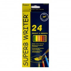 Олівці кольорові 24 шт Marco 4120-24СВ акварельні з пензликом  24 кольори