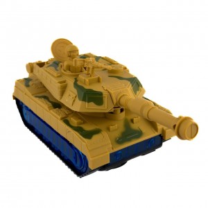 Іграшковий танк 9056A пластик 16 см зі світловими та звуковими ефектами інерційний жовтий