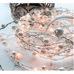 Світлодіодна гірлянда-завіса перлини мідний дріт 3 м х 3 м Magic Lights 336 LED теплий білий