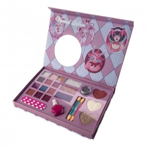 Набір дитячої декоративної косметики V6352 у формі книжечки з дзеркальцем рожевий