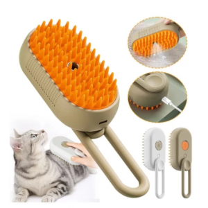 Парова електрична гребінець для вичісування шерсті котів і собак 3в1 Steamy Brush new