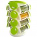 Кухонна пластикова підставка для спецій Trueware Spice Rack, що обертається 16 в 1, 25*17 см, зелена