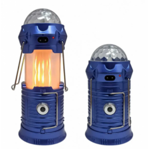 Ліхтар-лампа кемпінговий акумуляторний SX-6899T портативний з ефектом вогню синій