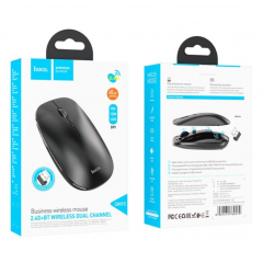 Миша Hoco GM15 Art dual-mode business wireless mouse Black new