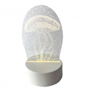 Нічник LED Медуза Creative Lamp USB 21 х 13 см білий