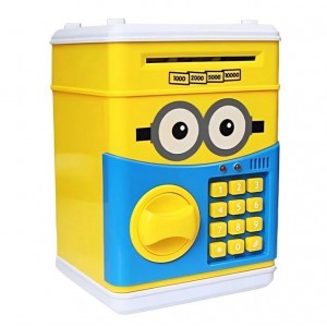 Скарбничка сейф Міньйон з великими очима електронна з кодовим замком Жовтий
