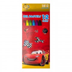 Олівці кольорові 12 шт Oil Pastels WL8812 Тачки воскові 12 кольорів