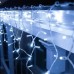 Світлодіодна гірлянда-бахрома білий дріт 120 LED Magic Lights 4 м вулична синій