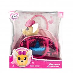 М'яка іграшка Собачка в сумці M4171UA зі звуковими ефектами 22 см рожевий